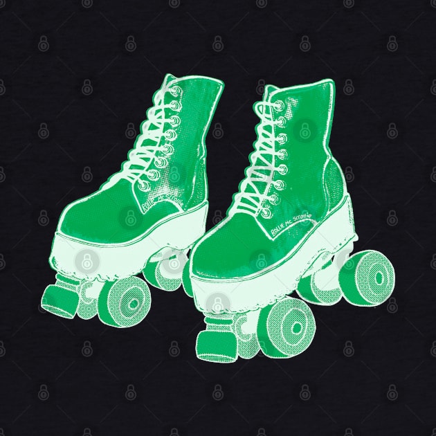 Green Roller Skates by ROLLIE MC SCROLLIE